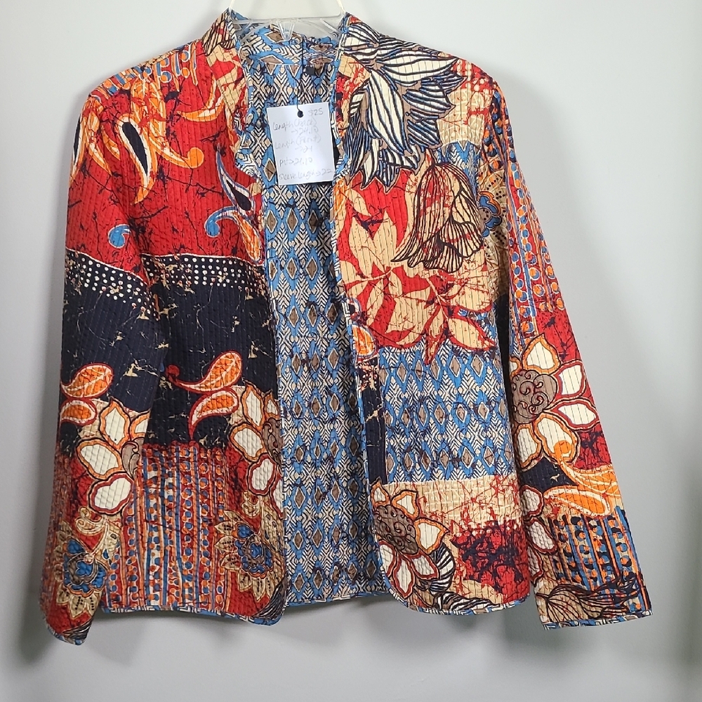 Colorful Patchwork Floral Quilted Jacket